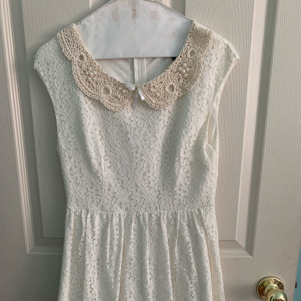 white lace dress